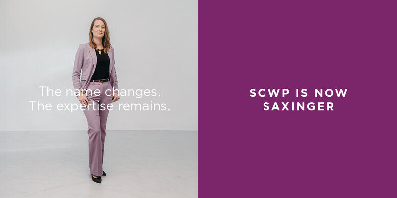 The name changes. The expertise remains. 
SCWP is now SAXINGER.