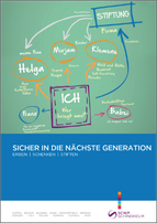 Titelbild von "Sicher in die nächste Generation: Erben - Schenken - Stiften", dem Logbuch von SAXINGER